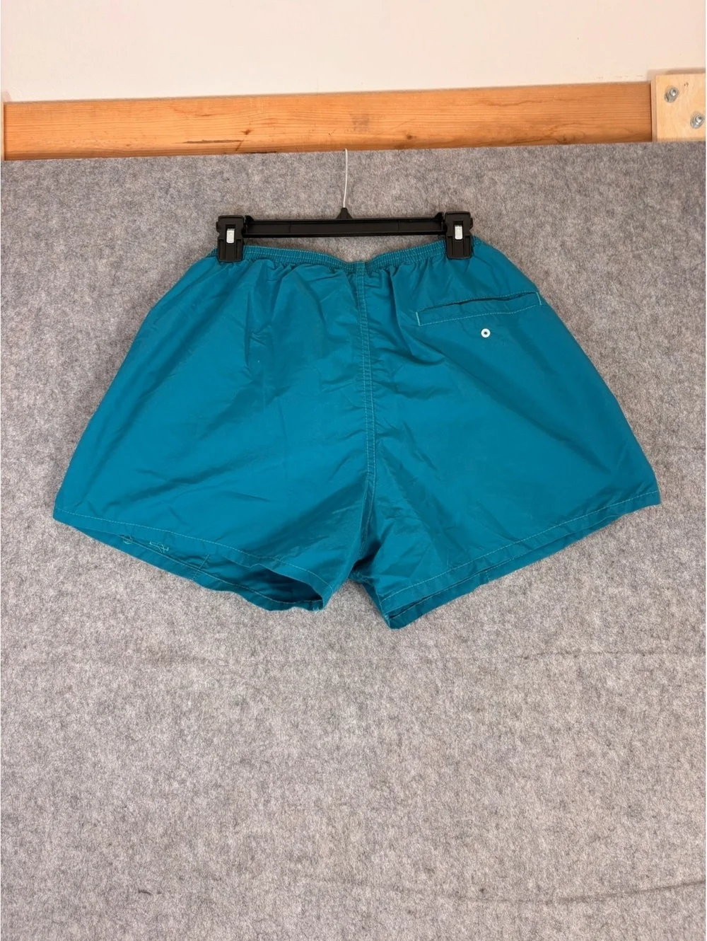 Vintage 80s Patagonia Baggies Shorts Mens L Teal Outdoor Hiking Made in USA